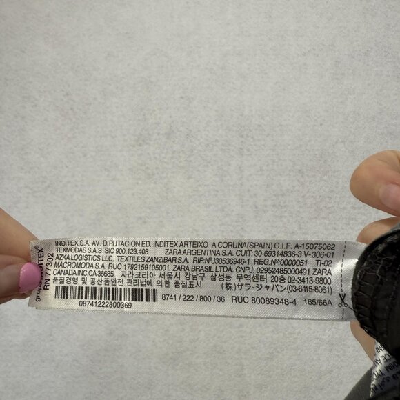 Zara Pants Womens Medium Black High Rise Faux Leather Slim Fit 5 Pocket Stretch - Picture 11 of 16